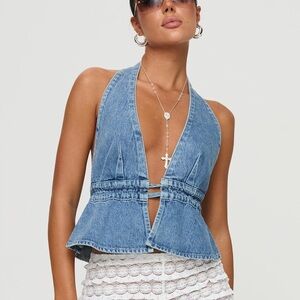 Denim Halter Top